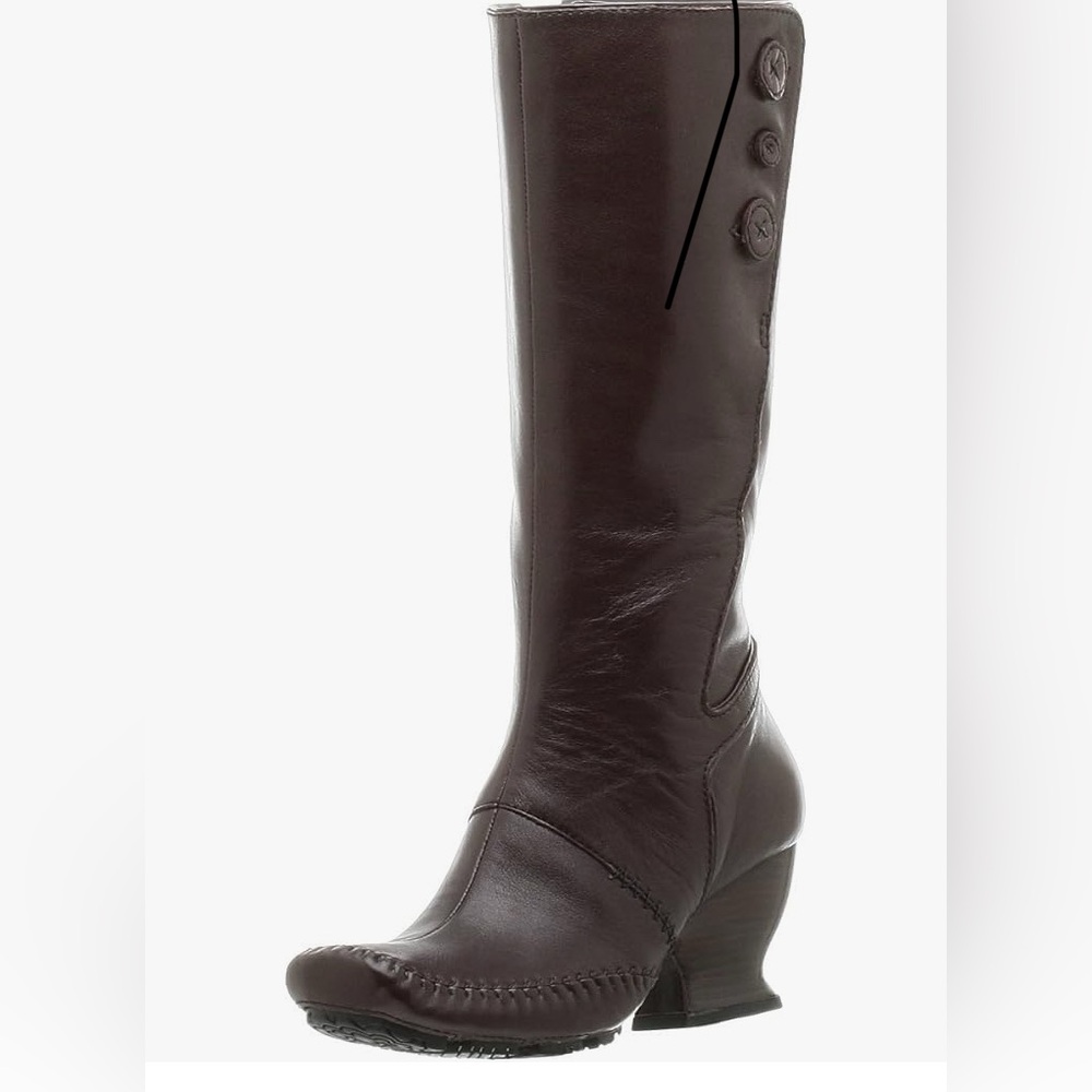 Indigo Doyenne Black Heeled Boots with Side Zip Closure